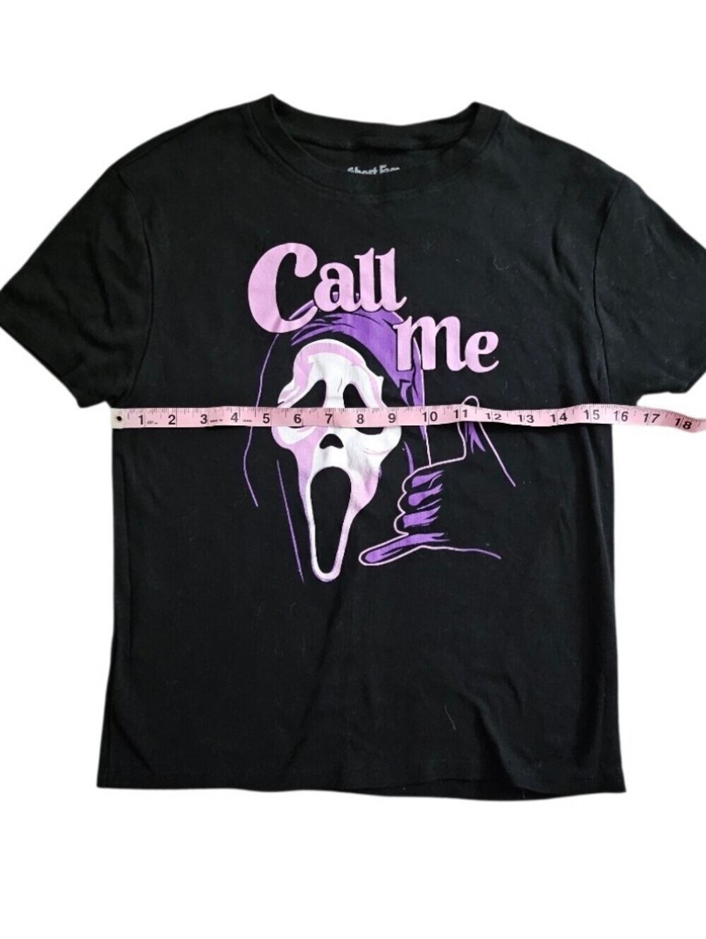 Scream Ghost Face Call Me LG Boyfriend Fit Girls T-Shirt - Picture 10 of 13